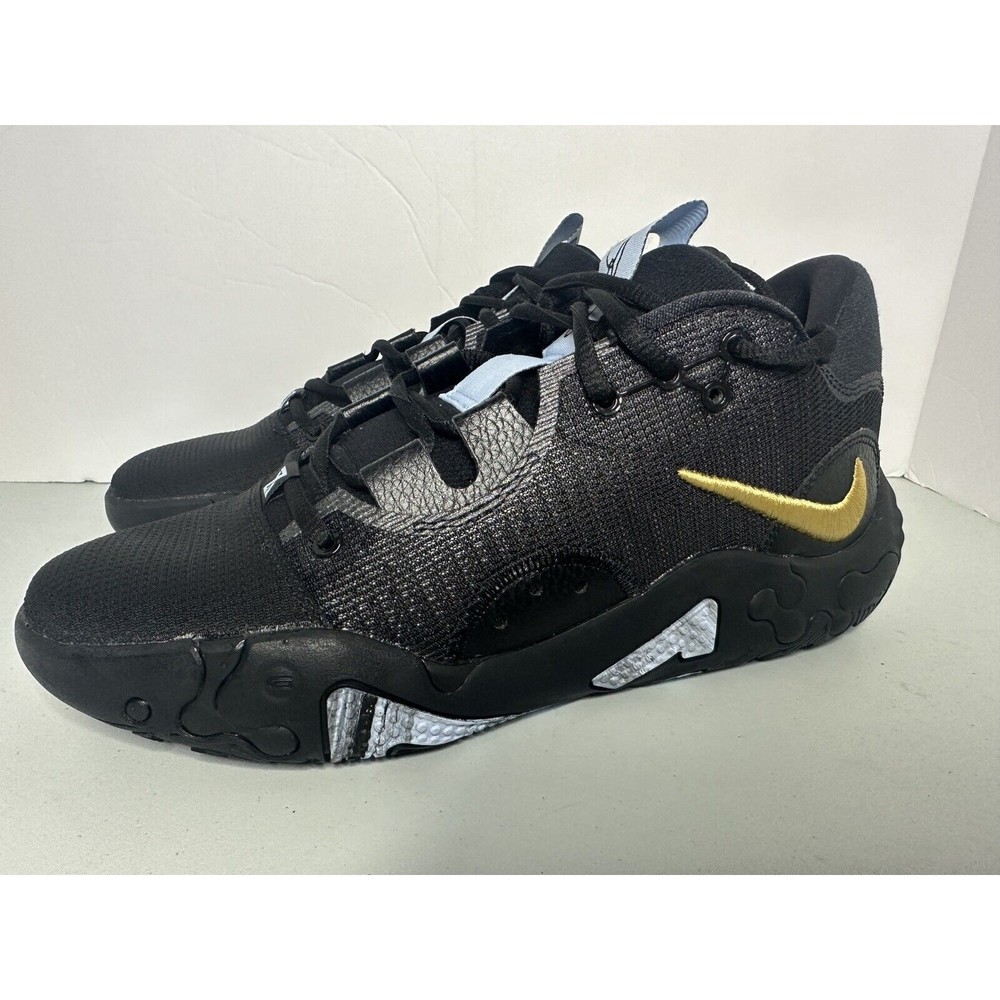 NEW Nike Paul George PG 6 Black Gold Basketball Shoes DC1974 005 Men's Size 5